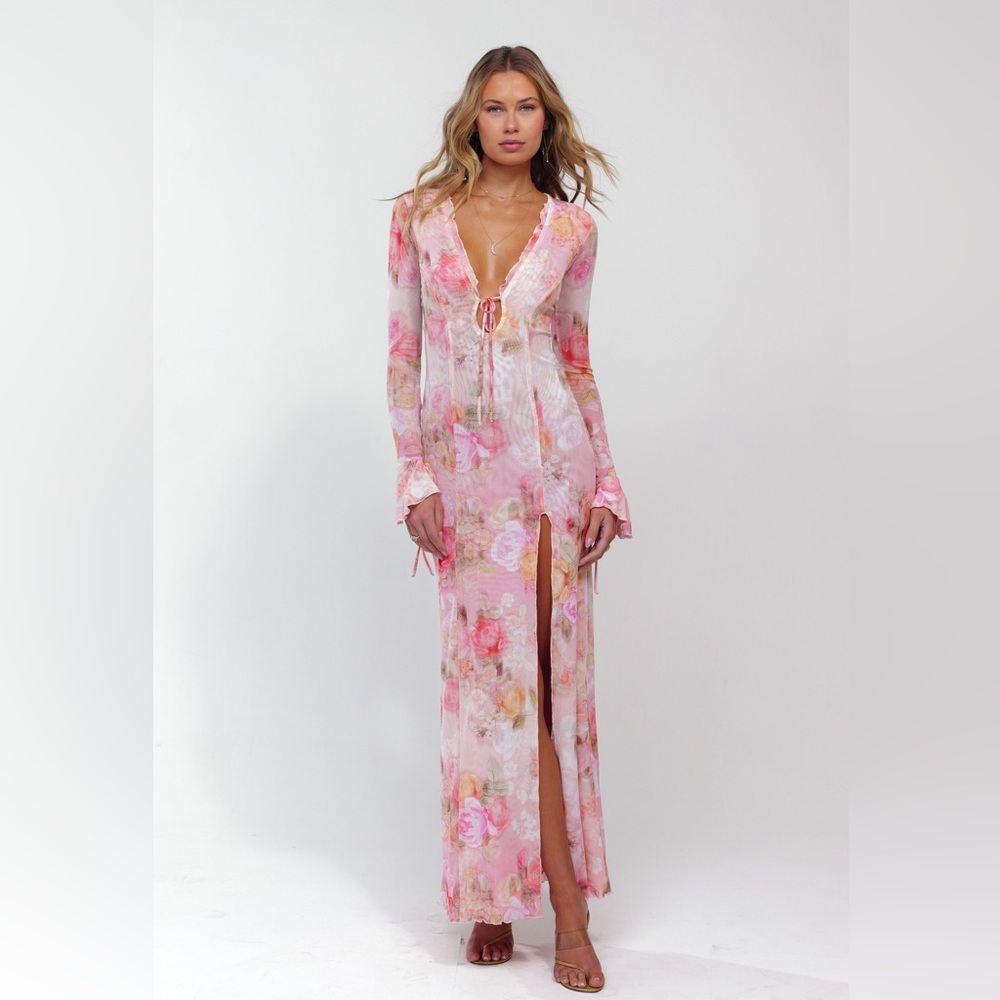 RESA Pink Floral Maxi Dress